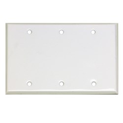Whirlwind Wall Plate - 3 Gang Stainless Steel Blank